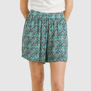 Pantaloni corti viscosa bambula Malura blu acqua