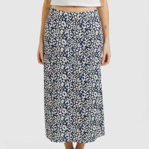 Gonna midi soft Milina blu navy 2