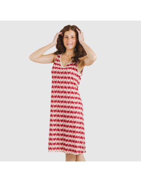 Vestito midi canotta soft Alberti marsala