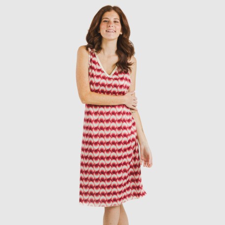 Vestito midi canotta soft Alberti marsala
