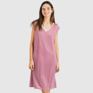 Vestito corto manica ampia soft Arizona bordeaux