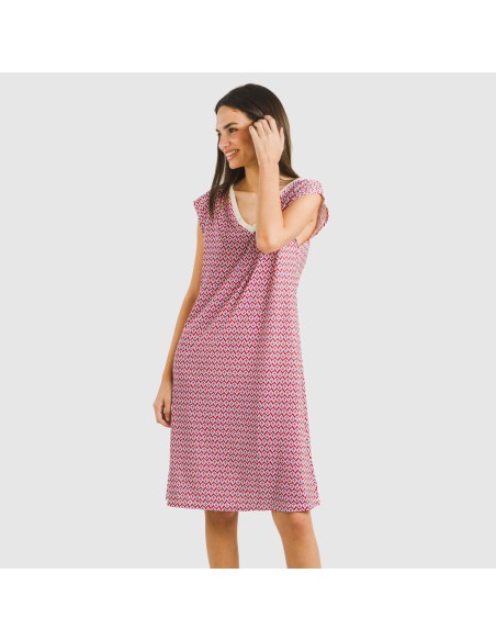 Vestito corto manica ampia soft Arizona bordeaux Vestito corto manica ampia soft Arizona bordeaux