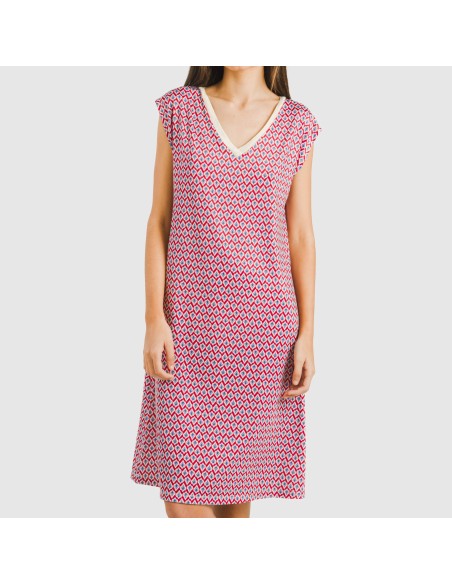 Vestito corto manica ampia soft Arizona bordeaux Vestito corto manica ampia soft Arizona bordeaux