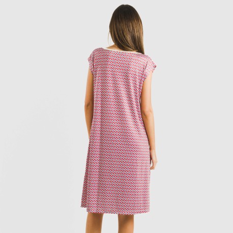 Vestito corto manica ampia soft Arizona bordeaux