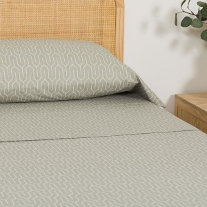 Set di lenzuola percalle Yolanda verde