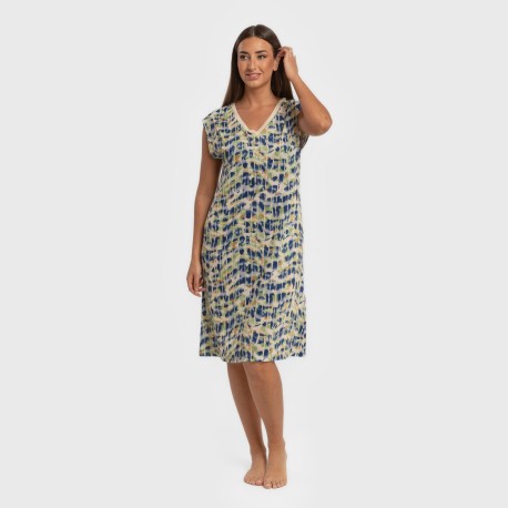 Vestito corto manica ampia soft Misuri blu