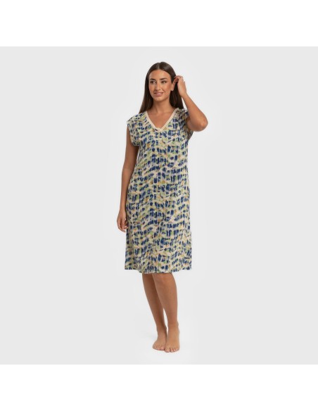 Vestito corto manica ampia soft Misuri blu Vestito corto manica ampia soft Misuri blu