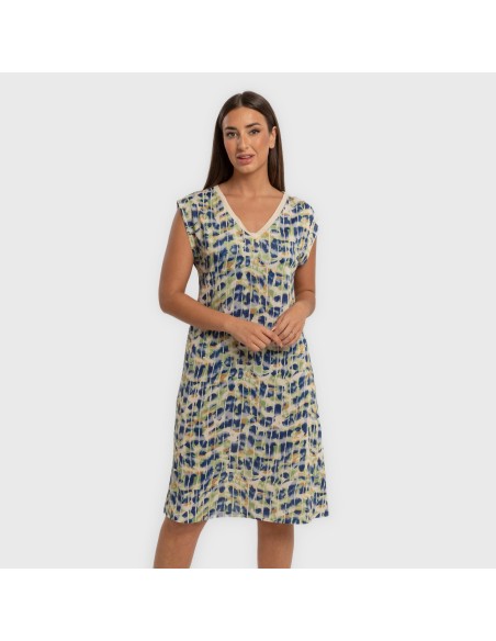 Vestito corto manica ampia soft Misuri blu Vestito corto manica ampia soft Misuri blu