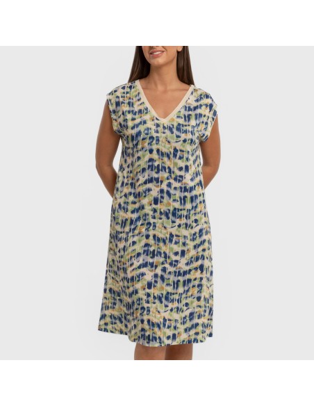 Vestito corto manica ampia soft Misuri blu Vestito corto manica ampia soft Misuri blu