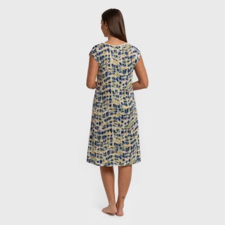 Vestito corto manica ampia soft Misuri blu