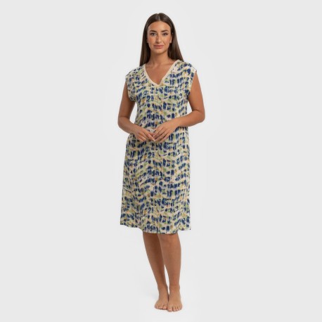 Vestito corto manica ampia soft Misuri blu