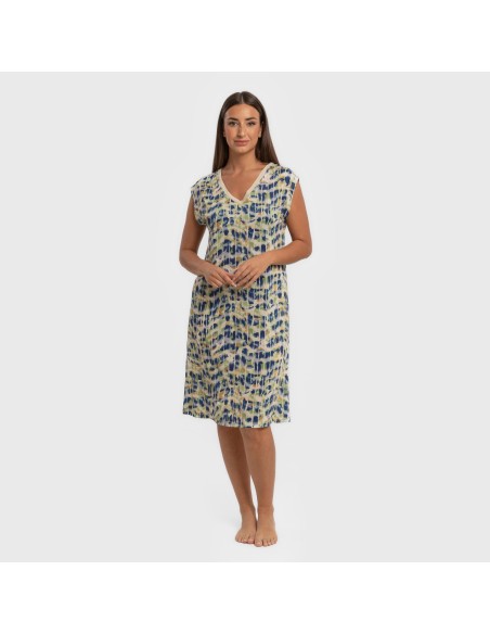 Vestito corto manica ampia soft Misuri blu Vestito corto manica ampia soft Misuri blu