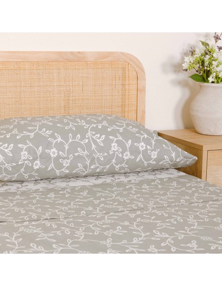 Set di lenzuola cotone Acamia verde salvia