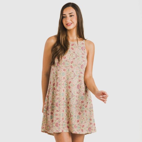 Vestito corto con spalline crêpe Jessica