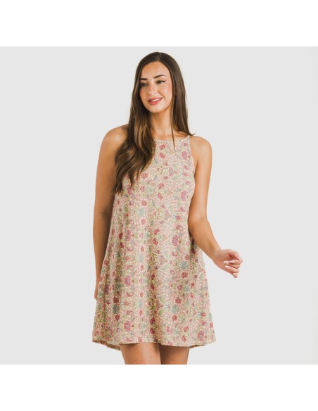 Vestito corto con spalline crêpe Jessica