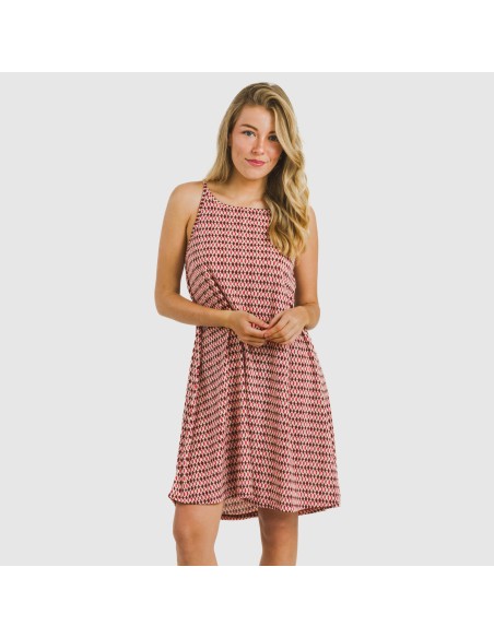 Vestito corto con spalline crêpe Jannat bordeaux Vestito corto con spalline crêpe Jannat bordeaux