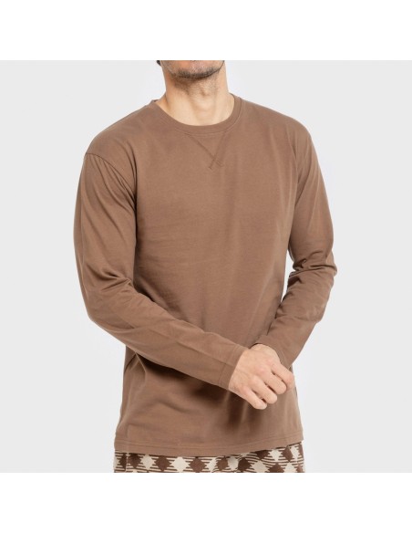 Pigiama uomo flanella Cuadro Bogota marrone