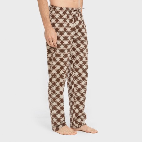 Pigiama uomo flanella Cuadro Bogota marrone