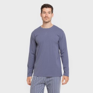 Pigiama lungo uomo cotone Raya Fernando blu
