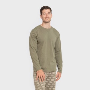 Pigiama lungo uomo cotone Arpani verde