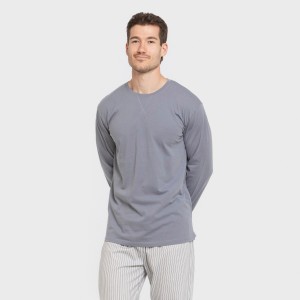 Pigiama lungo uomo cotone Raya Ben blu