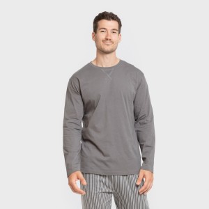 Pigiama lungo uomo cotone Raya Hercules grigio