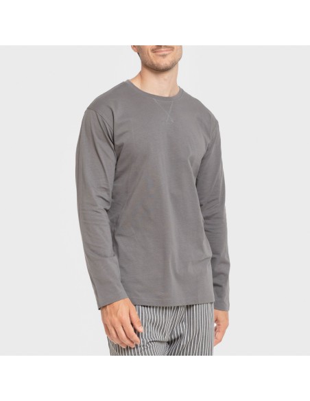 Pigiama lungo uomo cotone Raya Hercules grigio