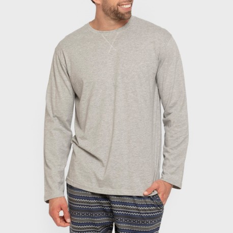 Pigiama lungo uomo cotone Evelio grigio