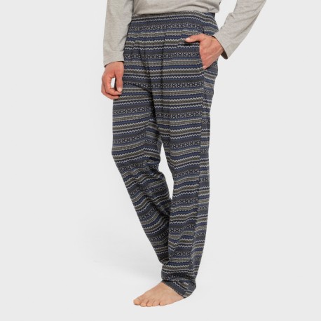 Pigiama lungo uomo cotone Evelio grigio