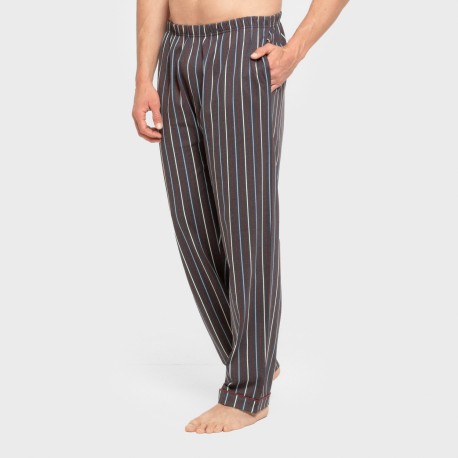 Pigiama lungo giacca cotone uomo Raya San Luis blu