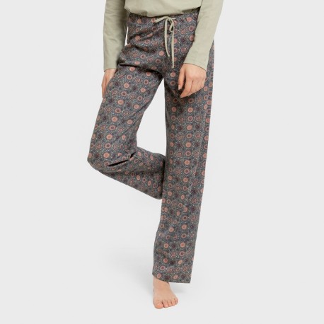 Pigiama lungo cotone Gabi verde chiaro