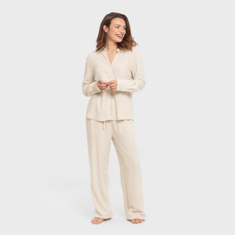 Camicia da donna in lino tinta unita