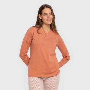 Pigiama lungo cotone Raya Mozarabe rame