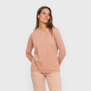 Pigiama lungo cotone Dunia rosa keike