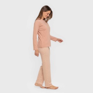 Pigiama lungo cotone Dunia rosa keike 2