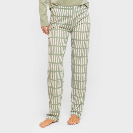 Pigiama lungo cotone Lemonade verde keike