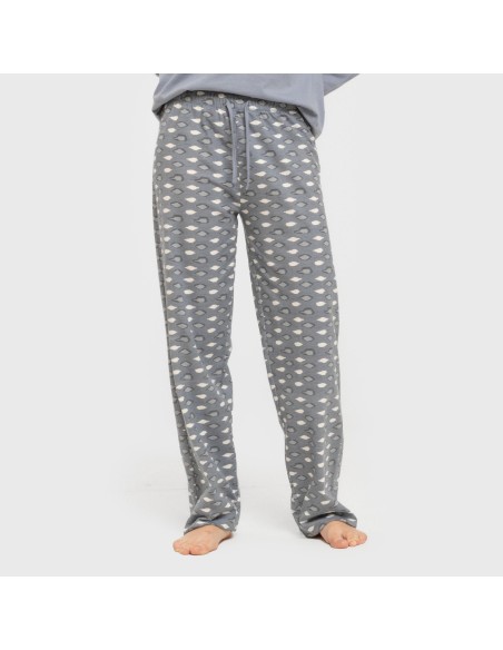 Pigiama lungo cotone Ocean indaco