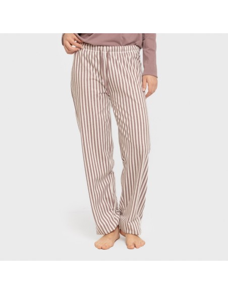 Pigiama lungo cotone Raya Kodac melanzana spento