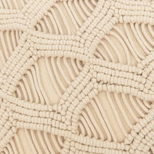 Cuscino cotone macramè Chini bianco antico 45x45 - federa + imbottitura 2