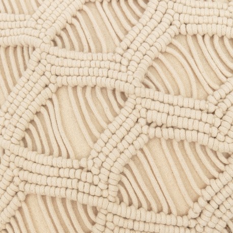 Cuscino cotone macramè Chini bianco antico 45x45 - federa + imbottitura