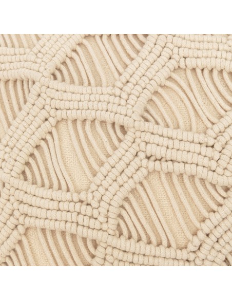 Cuscino cotone macramè Chini bianco antico 45x45 - federa + imbottitura Cuscino cotone macramè Chini bianco antico 45x45 - federa + imbottitura