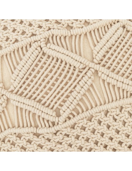 Cuscino cotone macramè Megara bianco antico 45x45 - federa + imbottitura Cuscino cotone macramè Megara bianco antico 45x45 - federa + imbottitura