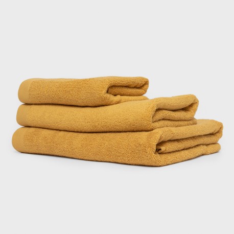 Asciugamano 400gr doppia spugna senape