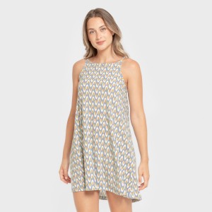 Vestito corto con spalline crêpe Zac blu acqua
