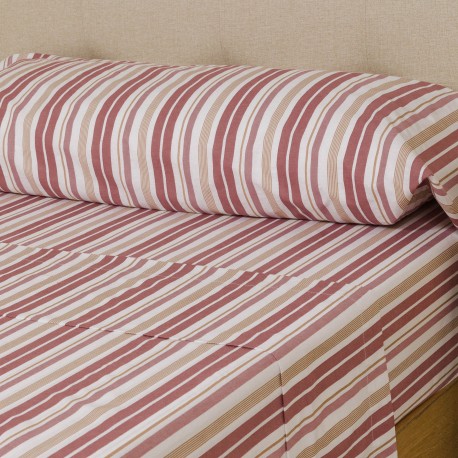 Set di lenzuola percalle Raya Calendula marsala