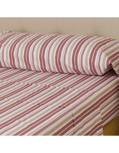 Set di lenzuola percalle Raya Calendula marsala