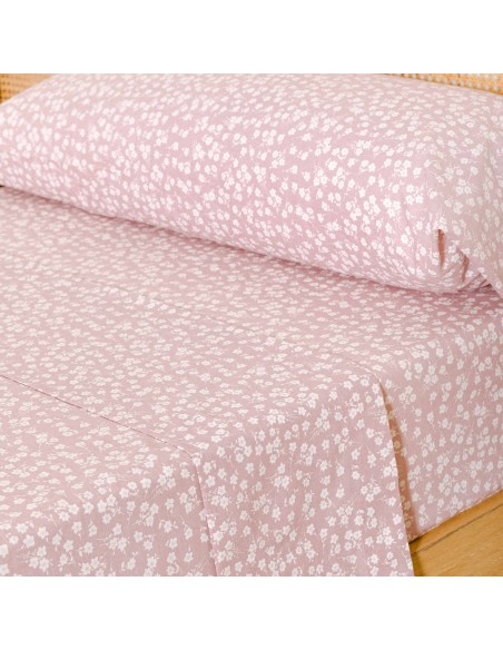 Set di lenzuola percalle Oniris malva Set di lenzuola percalle Oniris malva