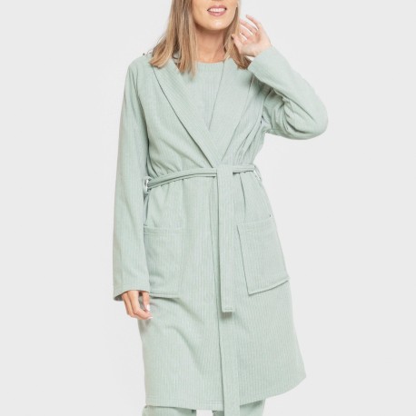 Vestaglia a costine Raya Ancha tinta unita