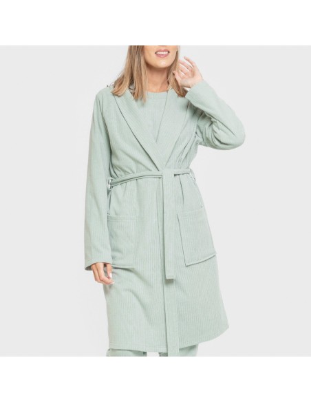 Vestaglia a costine Raya Ancha tinta unita