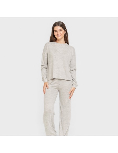 Pigiama maglia extra morbida tinta unita